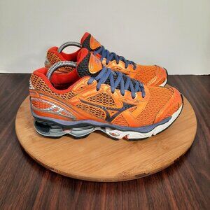 Mizuno Wave Creation 12 Womens Size 7.5 Shoes Orange Knit Running Sneakers